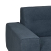 Dreisitzer-Sofa Blau Holz 220 x 87 x 85 cm