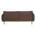 3-Seater Sofa Brown Wood 210 x 89 x 86 cm