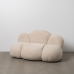 Soffa Beige Polyester furuträ 149 x 76 x 77 cm