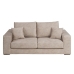 Sofa Beige Fiber Fyr Skumgummi 206 x 88 x 100 cm