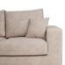 Sofa Beige Faser Kiefernholz Moosgummi 206 x 88 x 100 cm