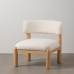 Sillón Blanco Natural Poliuretano Madera de caucho 62 x 62 x 71 cm