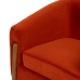 Fauteuil Rouge Naturel Bois d'hévéa Foam Tissu 82 x 77 x 74 cm