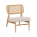 Fauteuil Crème Naturel Bois d'hévéa Foam Tissu 62 x 70 x 72 cm