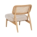 Armchair Cream Natural Rubber wood Foam Fabric 62 x 70 x 72 cm