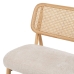 Fauteuil Crème Naturel Bois d'hévéa Foam Tissu 62 x 70 x 72 cm