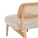 Fauteuil Crème Naturel Bois d'hévéa Foam Tissu 62 x 70 x 72 cm