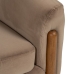 Fauteuil Naturel Taupe Bois d'hévéa Foam Tissu 87 x 80 x 81 cm