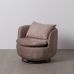 Armchair Taupe Wood Iron 84 x 74 x 66 cm