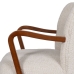 Armchair Beige Natural Polyester Rubber wood Sponge 56 x 56 x 78 cm