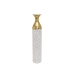 Floor vase Alexandra House Living White Golden Metal 15 x 78 x 15 cm