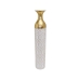 Floor vase Alexandra House Living White Golden Metal 15 x 86 x 15 cm