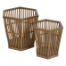 Set med planteringskärl Naturell Bambu 39 x 34,5 x 35 cm (2 antal)