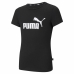 Børne Kortærmet T-shirt Puma Ess Logo G Sort