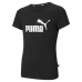 Kurzarm-T-Shirt für Kinder Puma Ess Logo G Schwarz