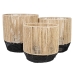 Set of Planters Romimex Black Rope (3 Pieces)