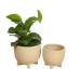 Plantenbakkenset Romimex Wit Beige Poten (2 Onderdelen)