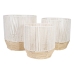 Set de jardiniere Romimex Alb Въже (3 Piese)