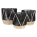 Set de jardiniere Romimex Negru Въже (3 Piese)