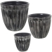 Conjunto de vasos Alexandra House Living Preto Cerâmica (3 Peças)