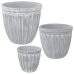 Conjunto de vasos Alexandra House Living Cinzento Cerâmica (3 Peças)