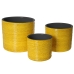 Conjunto de vasos Alexandra House Living Amarelo Cerâmica (3 Peças)