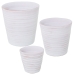 Conjunto de vasos Alexandra House Living Branco Cerâmica (3 Peças)