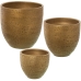 Set de pots de fleurs Alexandra House Living Doré Céramique (3 Pièces)