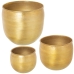 Set of Planters Alexandra House Living Golden Aluminium (3 Pieces)