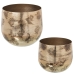 Set di vasi da fiori Alexandra House Living Dorato Alluminio (2 Pezzi)