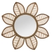 Miroir mural Alexandra House Living Naturel Bambou Fibre naturelle Fleur 3 x 67 x 68 cm Rond