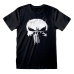 T-Shirt met Korte Mouwen Marvel Logo Zwart Uniseks