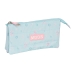 Trousse Fourre-Tout Triple Moos Garden Turquoise 22 x 12 x 3 cm