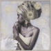 Painting Home ESPRIT Colonial Golden African Woman 80 x 2,8 x 80 cm (2 Units)