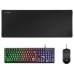 Clavier et Souris Gaming Mars Gaming MCPXBES Noir Espagnol Qwerty