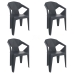 Garden chair Garbar Delta Dark grey polypropylene (4 Units)