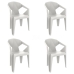 Garden chair Garbar Delta White polypropylene 53 x 80 x 55 cm (4 Units)