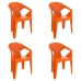 Garden chair Garbar Delta Orange polypropylene 53 x 80 x 55 cm 53 x 55 x 80 cm 4 Units (4 Pieces)