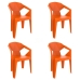 Záhradná stolička Garbar Delta Oranžová Polypropylén 53 x 80 x 55 cm 53 x 55 x 80 cm 4 kusov (4 Kusy)