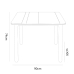 Table Garbar Noa White Dark grey polypropylene 90 x 90 x 74 cm 90 x 74 x 90 cm