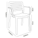 Garden chair Garbar Wind White polypropylene 58 x 78 x 54 cm (4 Units)