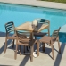 Garden chair Garbar Wind Brown Chocolate polypropylene 50 x 78 x 54 cm 50 x 54 x 78 cm 4 Units (4 Pieces)