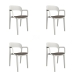 Garden chair Garbar Ona White Brown Chocolate polypropylene 56 x 79 x 52 cm 56 x 52 x 79 cm 4 Units (4 Pieces)