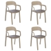 Garden chair Garbar Ona Brown Beige Chocolate Sand polypropylene 56 x 79 x 52 cm 56 x 52 x 79 cm 4 Units (4 Pieces)