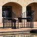 Table set with chairs Resol Raff Black 3 Pieces