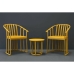 Table set with chairs Resol Raff Black 3 Pieces