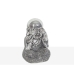 Decorative Figure Romimex Silver Resin Monk Eyes 16 x 22 x 15 cm