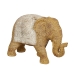 Decoratieve figuren Romimex Beige Rotan Polyresin Olifant 29 x 20 x 12 cm