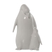 Deko-Figur Alexandra House Living Weiß aus Keramik Pinguin 18 x 18 x 31 cm