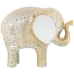 Statua Decorativa Alexandra House Living Bianco Ceramica Elefante Dorato 9 x 19 x 16 cm